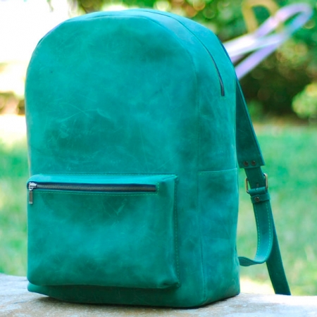 Кожаный рюкзак ручной работы Backpack Green купить по лучшей цене