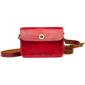 Сумка кожаная красная Mini Bag Red