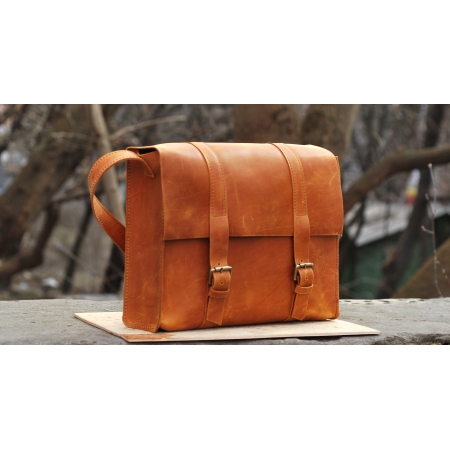 Кожаная сумка рыжая Bag Leather Orange купить по лучшей цене