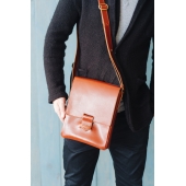 Фото Сумка-мессенджер Esquire (компакт), коньяк