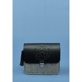 Фото Бохо-сумка Лилу фетр+кожа графит