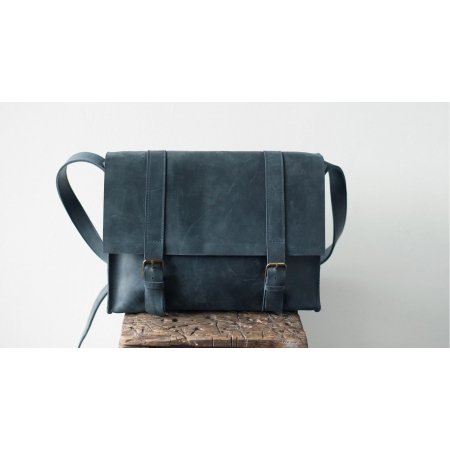 Кожаная сумка унисекс Bag Leather Blue купить по лучшей цене