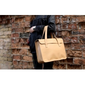 Фото Сумка кожаная Byorn бежевая