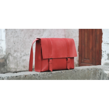 Кожаная сумка унисекс Bag Leather Red купить по лучшей цене