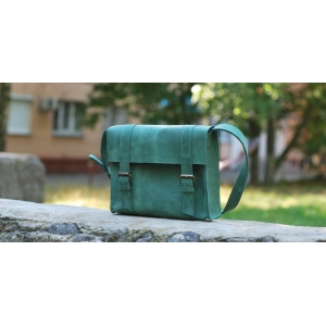 Сумка кожаная зелена Bag Business Leather