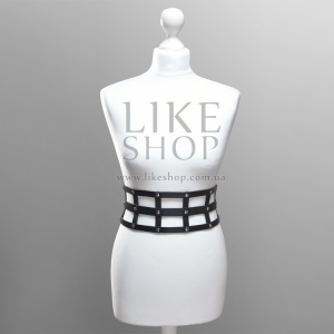 Пояс-корсет женский кожаный Thalia Black