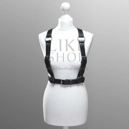 Женская кожаная портупея Vesta Black