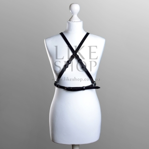 Портупея женская кожаная черная Astreya