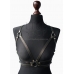 Кожаная черная женская портупея Harness Women's Bra