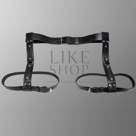 Женские кожаные гартеры Garter-belt Calla Black