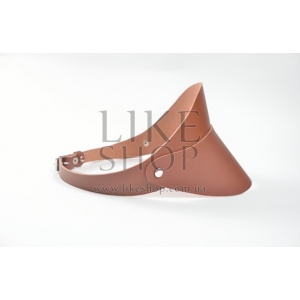 Кепи женская кожаная коричневая Gefa