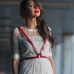 Портупея женская кожаная трехсторонняя Belt Kariya Red купить по лучшей цене