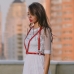 Портупея женская кожаная трехсторонняя Belt Kariya Red купить по лучшей цене