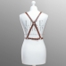 Женская кожаная коричневая портупея Belt Leather