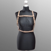 Фото Женская портупея кожаная Belt Leather Beige