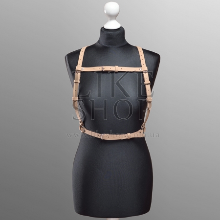 Портупея женская кожаная Belt Leather Beige купить по лучшей цене
