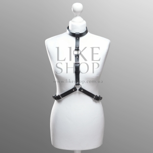 Портупея женская кожаная черная Selena