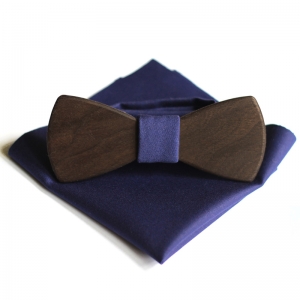 Деревянная бабочка ручной работы Wooden bow tie Purple 17