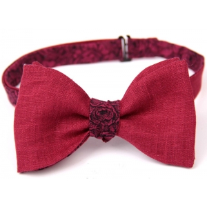 Галстук-бабочка бордовая Bow Tie