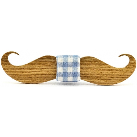 Деревянная бабочка ручной работы Wood Look Mustache