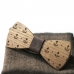 Деревянная коричневая бабочка с якорем Wooden Bow Tie Anchor Brown