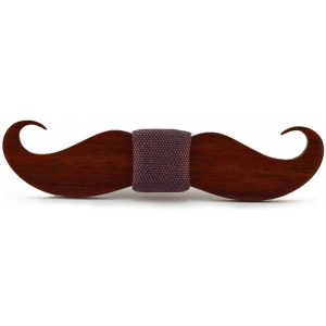 Деревянная бабочка ручной работы Wood Look Mustache