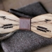 Деревянная бабочка с рисунком Wooden Bow Tie Arrows