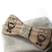 Деревянная серая бабочка с рисунком Wooden Bow Tie Hipster