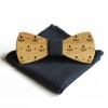 Деревянная бабочка ручной работы Wooden bow tie Anchors 14