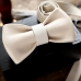 Бабочка кожаная BowTie Leather White купить по лучшей цене