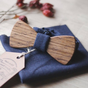 Деревянная бабочка Wooden Bow Tie Dark Blue