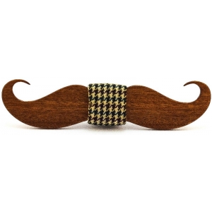 Деревянная бабочка ручной работы Wood Look Mustache