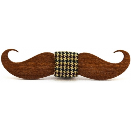 Деревянная бабочка ручной работы Wood Look Mustache