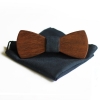 Деревянная черная бабочка Wooden bow tie Classic Merbau 20