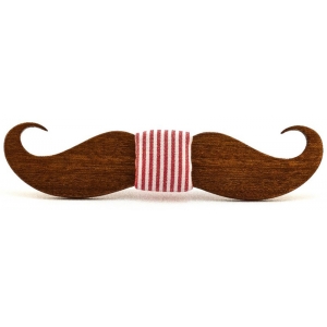 Деревянная бабочка ручной работы Wood Look Mustache