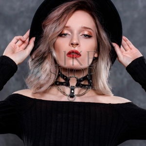 Чокер на шею кожаный Choker Leather Sun
