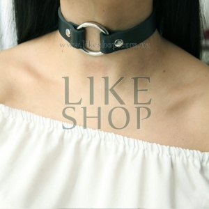 Чокер на шею кожаный Choker Leather Aglow