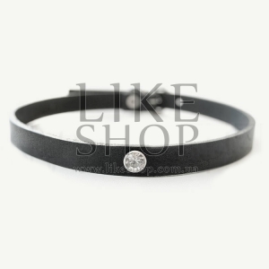 Женский чокер на шею Choker Leather Swarovski
