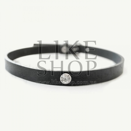 Чокер женский на шею Choker Leather Swarovski купить по лучшей цене