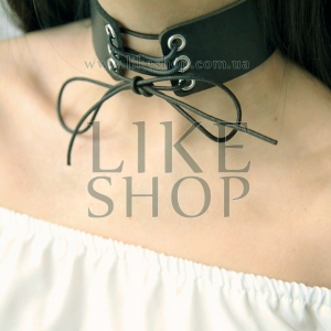 Женский чокер на шею Choker Leather Draw