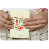 Фото Обложка для паспорта "I Love Ukraine"(украиночка) + блокнотик