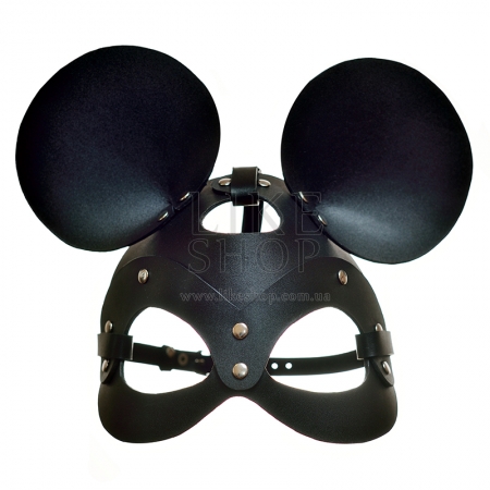 Женская кожаная маска черная Leather Mickey