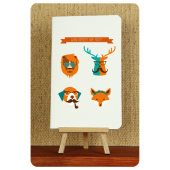 Фото Блокнот дизайнерский Hipster animals 1