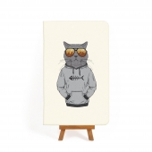 Фото Блокнот дизайнерский Hipster cat 3