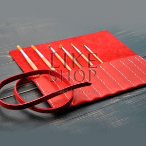 Пенал кожаный Pencil Case Red для ручек