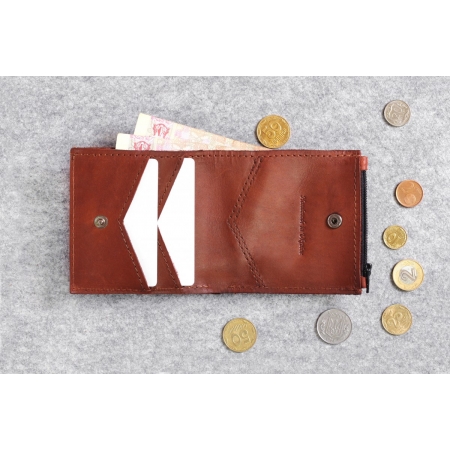 Кожаный кошелек "Bro Wallet Elite Brown"