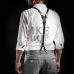 Мужские подтяжки кожаные Leather Suspenders Massy