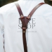 Мужские подтяжки кожаные Leather Suspenders Business