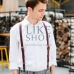 Мужские подтяжки кожаные Leather Suspenders Business