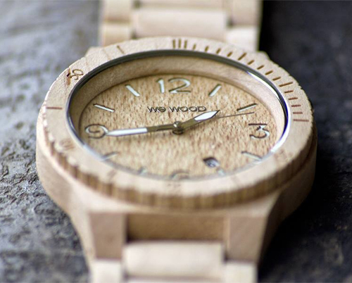 Деревянные часы WeWood Alpha Beige